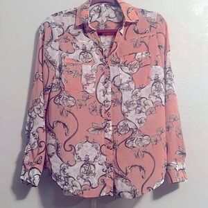 DNA couture pink floral blouse size S